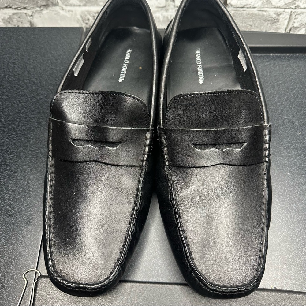 EUC Franco Fortini Men's Daven Penny Loafers Black Size 11.5 *Used